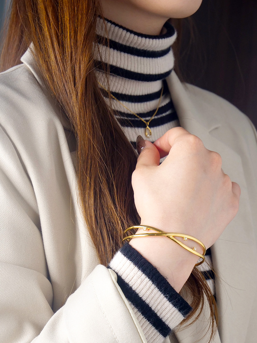 ｈ＆ｄジュエリー Gold Sparkle 高見えスタイリングコーデ