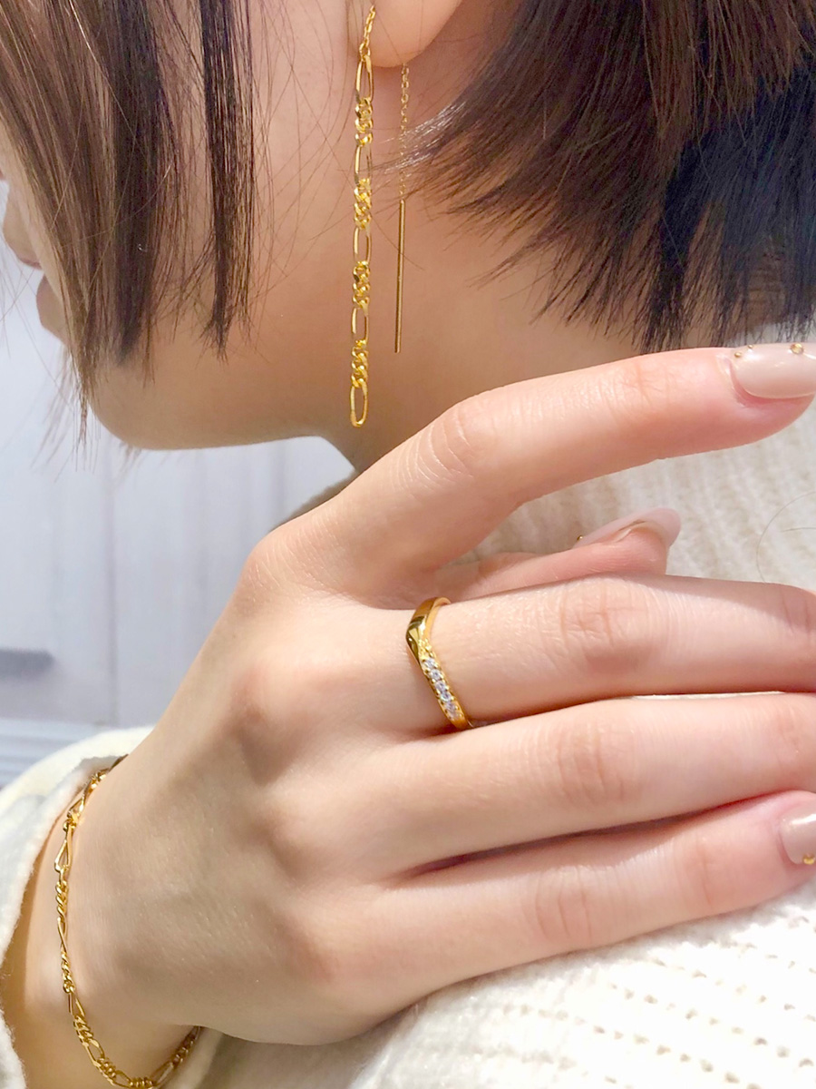 ｈ＆ｄジュエリー Gold Figaro 高見えスタイリングコーデ