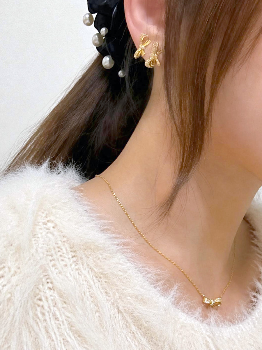 Pave Ribbon Gold